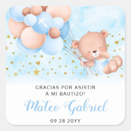 Mi Bautizo Spain Baptism Recuerdos Para Bautizo Vierkante Sticker