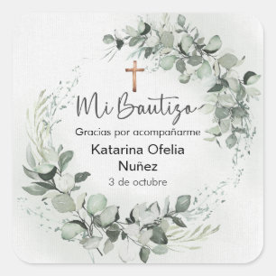Mi Bautizo Sticker Persoonlijk Baptism Label