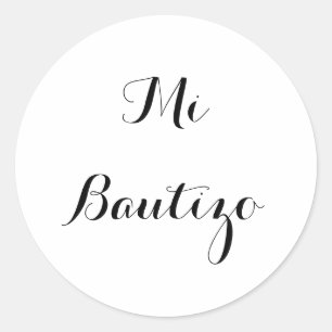Mi Bautizo-stickers Ronde Sticker