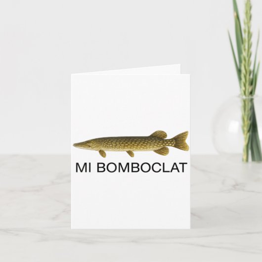 Mi Bomboclat Funny Fish Jamaican Slang Graphic  Kaart (Voorkant)