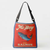 Mi-Boy roze zalm uit de jaren '30 kan labels geven Crossbody Tas (Voorkant)