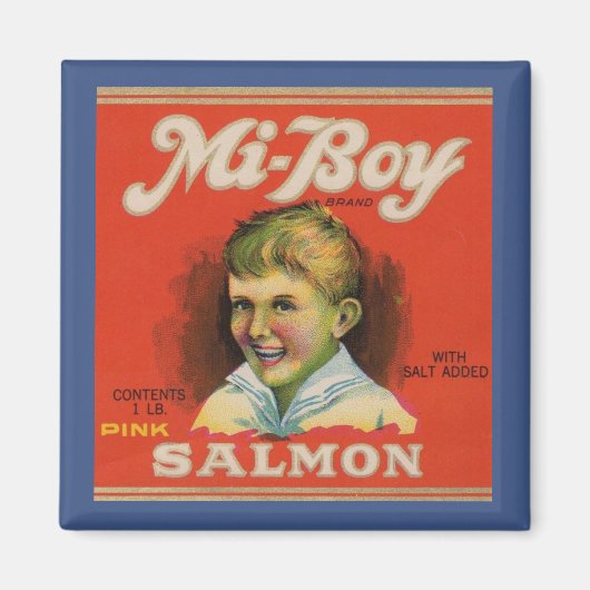 Mi-Boy roze zalm uit de jaren '30 Magneet (Voorkant)
