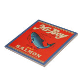 Mi-Boy roze zalm uit de jaren '30 Tegeltje (Zijkant)