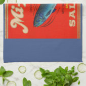 Mi-Boy roze zalm uit de jaren '30 Theedoek (Gevouwen)