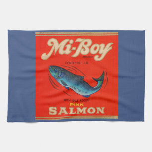 Mi-Boy roze zalm uit de jaren '30 Theedoek
