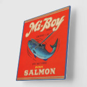 Mi-Boy roze zalm uit de jaren '30 Vierkante Klok (Hoek)