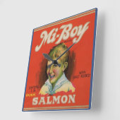 Mi-Boy roze zalm uit de jaren '30 Vierkante Klok (Hoek)