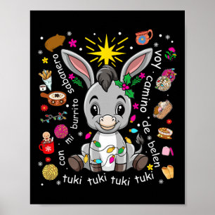Mi Burrito Sabanero Mexicaanse Kerst Ezel Spani Poster