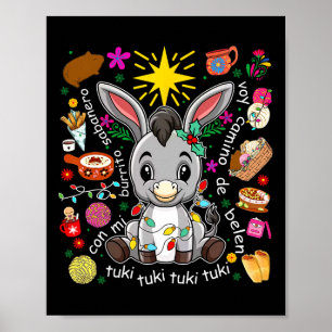 Mi Burrito Sabanero Mexicaanse Tuki Tuki Donkey La Poster