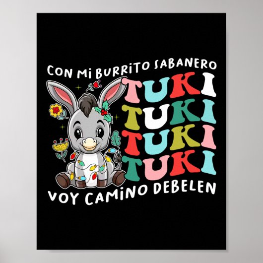 Mi Burrito Sabanero Mexicaanse Tuki Tuki Donkey La Poster (Voorkant)