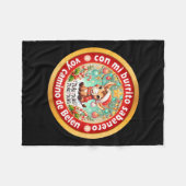 Mi Burrito Sabynero Mexicaanse Kerst Ezel Spani Fleece Deken (Voorkant (Horizontaal))