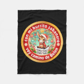 Mi Burrito Sabynero Mexicaanse Kerst Ezel Spani Fleece Deken (Voorkant)