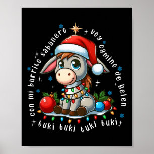 Mi Burrito Sabynero Mexicaanse Kerst Ezel Spani Poster