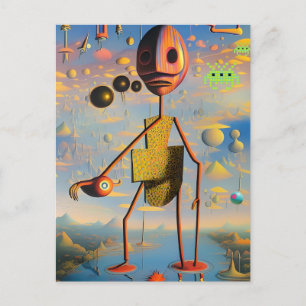 Mi cara de guerra - Ken Gage Surreal Art Briefkaart