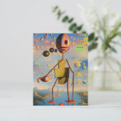 Mi cara de guerra - Ken Gage Surreal Art Briefkaart (Staand voorkant)