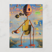 Mi cara de guerra - Ken Gage Surreal Art Briefkaart (Voorkant)