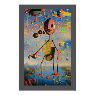 Mi cara de guerra - Ken Gage Surreal Art Perfect Poster