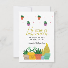 Mi casa es casa nueva Nieuw adres Aankondiging