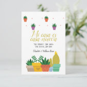 Mi casa es casa nueva Nieuw adres Aankondiging (Staand voorkant)