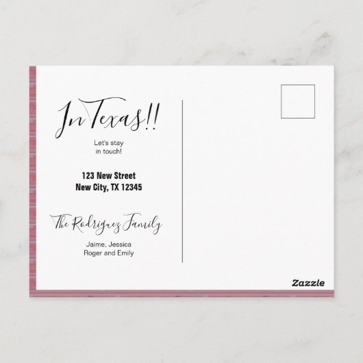 Mi Casa Es New Casa - Texas Moving Notice Briefkaart (Achterkant)