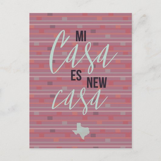Mi Casa Es New Casa - Texas Moving Notice Briefkaart (Voorkant)