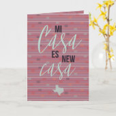 Mi Casa Es New Casa - Texas Moving Notice Kaart (Gele Bloem)