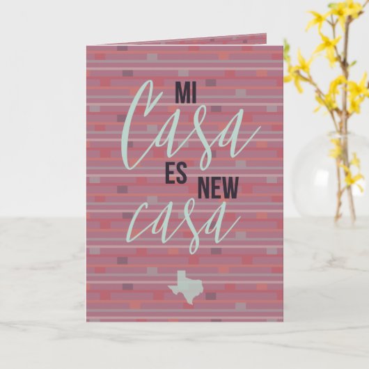 Mi Casa Es New Casa - Texas Moving Notice Kaart (Gele Bloem)
