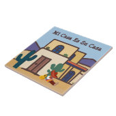 Mi Casa Es Su Casa Mexican Desert Adobe Home Tegeltje (Zijkant)