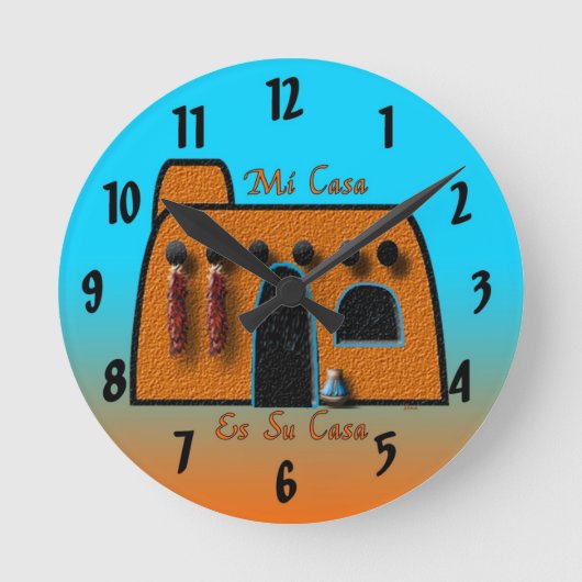 Mi Casa Es Su Casa Ronde Klok (Voorkant)