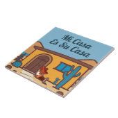  Mi Casa Es Su Casa Southwestern Adobe Home Sign Tegeltje (Zijkant)