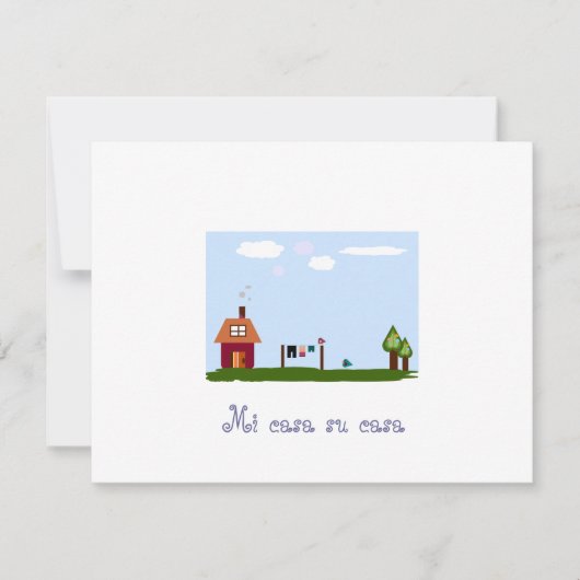 Mi casa su casa house warming-uitnodiging kaart (Voorkant)