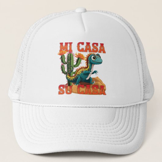 Mi Casa, Su Casa Woestijn Scene Trucker Pet (Voorkant)