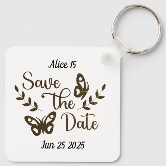 Mi Celebración de Quince Años Sleutelhanger (Achterkant)