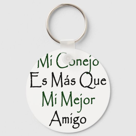 Mi Conejo Es Mas Que Mi Mejor Amigo Sleutelhanger (Voorkant)