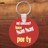 Mi Corazon heeft zwerver Sleutelhanger (Voorkant)