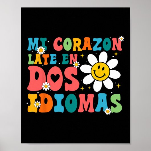 Mi Corazon Late En Dos Idiomas  Poster (Voorkant)