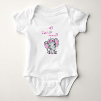 Mi cosita hermosa, Color rosa, elefante Romper