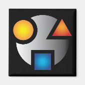 MI cryptic logo magnet nieuwe versie (Voorkant)