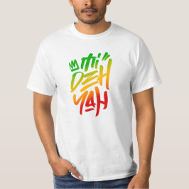 Mi Deh Yah Rasta Gezegde Graffiti Label Stijl Regg T-shirt