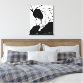 Mi esposa y mi Suegra de W. H. Hill Canvas Afdruk (Insitu (Slaapkamer))