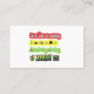 Mi Gewoon een gewoon Jamaicaans man dat je probeer Klantenkaartje