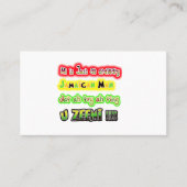 Mi Gewoon een gewoon Jamaicaans man dat je probeer Klantenkaartje (Voorkant)