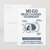 Mi-Go Vermommingsapparaat – Technische Blauwdruk Feestdagenkaart (Voorkant / Achterkant)