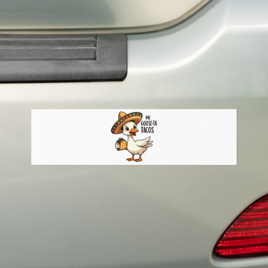 Mi Goose naar tacos Leuke Mexicaanse Taco Liefhebb Bumpersticker (Op auto)