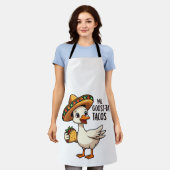 Mi Goose naar tacos Leuke Mexicaanse Taco Liefhebb Schort (Gedragen)