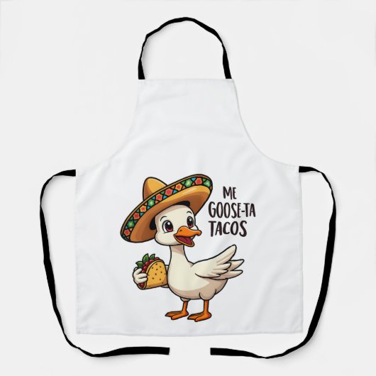 Mi Goose naar tacos Leuke Mexicaanse Taco Liefhebb Schort (Voorkant)