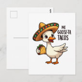 Mi Goose taco's Grappige Mexicaanse taco liefhebbe Briefkaart (Voorkant / Achterkant)