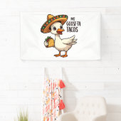 Mi Goose taco's Grappige Mexicaanse taco liefhebbe Spandoek (Insitu)