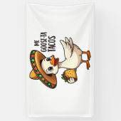 Mi Goose taco's Grappige Mexicaanse taco liefhebbe Spandoek (Verticaal)
