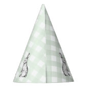 MI Green Gingham Bunny Rabbit Feesthoedjes (Achterkant)